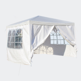 Tuintent partytent paviljoen 3x3m losse zijpanelen wit