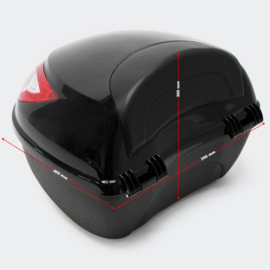 Helmkoffer topkoffer voor moto bromfiets scooter 22 liter zilvergrijs