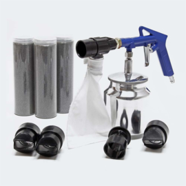 Zandstraalpistool perslucht luchtcompressor complete set