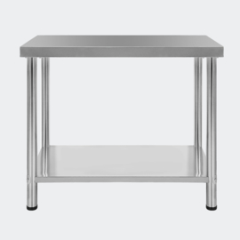 Werktafel inox rvs tuintafel 100 x 60 x 85 cm