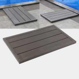 Buitendouche vloerplaat vloerelement Antislip 101x63x5.5 cm bruin