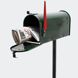 US Mailbox brievenbus Amerikaans Design groen met staander