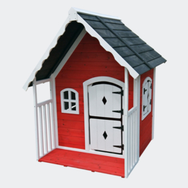 Houten speelhuis voor kinderen voor tuin en terras rood