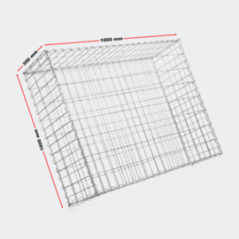 Steenkorf gegalvaniseerd 100x100x30cm