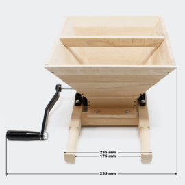 Fruitmolen hout Fruitcrusher met handslinger 7 l