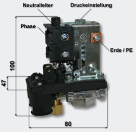 Drukschakelaar luchtcompressoren SK-08 230V