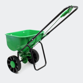 Strooiwagen groen tot 25kg met kunststof wielen