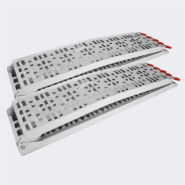 Oprijplaat opvouwbaar draagbaar aluminium 2 stuks 226cm 820kg