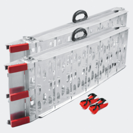 Oprijplaat opvouwbaar draagbaar aluminium 2 stuks 226cm 680kg