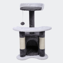 Krabpaal krabboom kattenboom grijs-wit 65cm