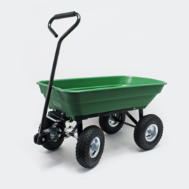 Kiepwagen tuinwagen kipper kruiwagen 75l groen