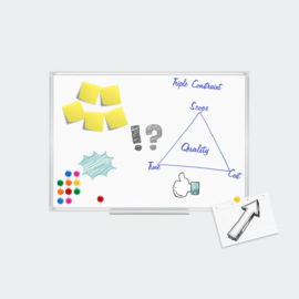 Magnetisch whiteboard 70x50cm tekenbord incl. magneten