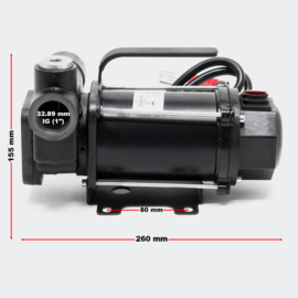 Zelfaanzuigende diesel draagbare transferpomp 12V/550W 80 l/min