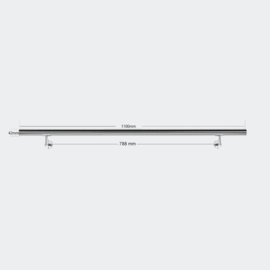 Trapleuning handrail wandbevestiging RVS 110cm