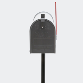 US Mailbox brievenbus Amerikaans Design zilver met staander