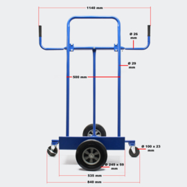 Platenwagen platenkar magazijnkar tot 340 kg met 4 wielen