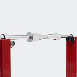 Balanceermachine motorfiets wiel rood