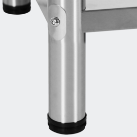 Werktafel inox rvs tuintafel 120 x 60 x 85 cm met rand