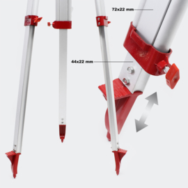 Laserstatief waterpas telescopisch uitschuifbaar 162.5cm