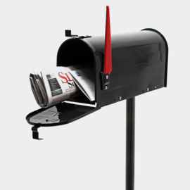 US Mailbox brievenbus Amerikaans Design zwart met staander