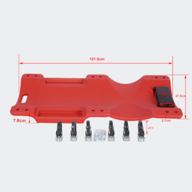 Monteursbed ligkar kunststof rollend garage 103x50x10cm