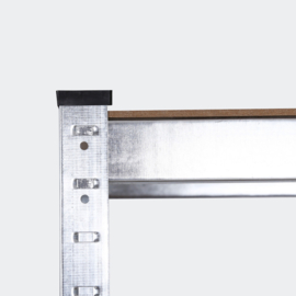 Hoekrek voorraadrek metaal 160cm 3 elementen