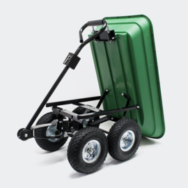 Kiepwagen tuinwagen kipper kruiwagen 125l groen