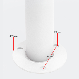 Twaalfvoudige brievenbus staand model wit