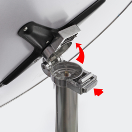Ronde aluminium tafel inklapbaar in hoogte verstelbaar 74cm/114cm Ø60cm