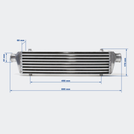 Intercooler aluminium universeel turbo nr 4