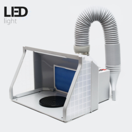 Airbrush spuitcabine filterafzuiging 9m³/min LED