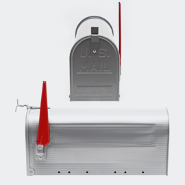 US Mailbox brievenbus Amerikaans Design zilver muurbevestiging