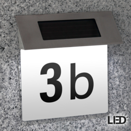 Huisnummer solar LED verlichting wit incl. cijfers/letters