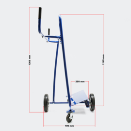 Platenwagen platenkar magazijnkar tot 340 kg met 4 wielen