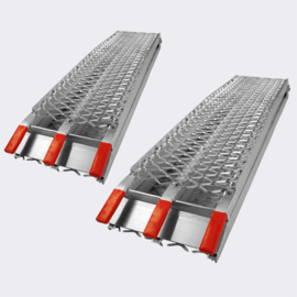 Oprijplaat opvouwbaar draagbaar aluminium 2 stuks 226cm 680kg