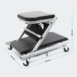 Monteursbed ligkar 2in1 90x41.5x12.5cm