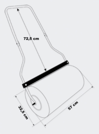 Vulbare gazonroller gazonwals 57cm groen