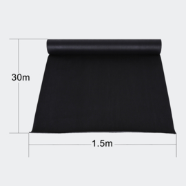 Onkruiddoek 30x1,5m 150g / m² zwart waterbestendig