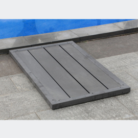 Buitendouche vloerplaat vloerelement Antislip 101x63x5.5 cm bruin