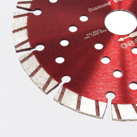 Diamant doorslijpschijf ⌀150 mm en 10 mm turbo segmenten