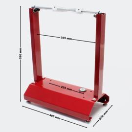 Balanceermachine motorfiets wiel rood