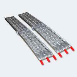 Oprijplaat opvouwbaar draagbaar aluminium 2 stuks 220cm 680kg