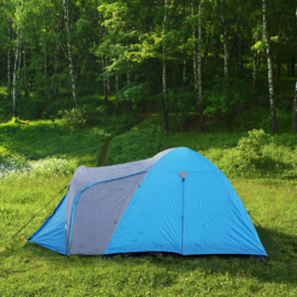 Iglo campingtent 3 personen blauw-grijs