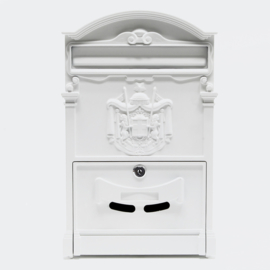 Antieke vintage brievenbus wit