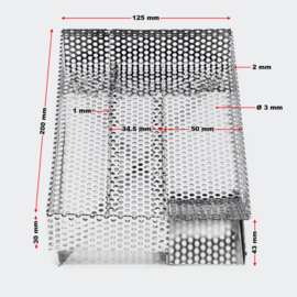 Koude rookgenerator RVS BBQ-rookbak 20,5x12,5cm