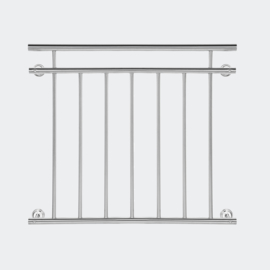 Balkonleuning reling balustrade RVS 90 x 100cm