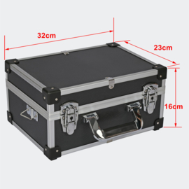 Aluminium opbergkoffer 32x23x15.5cm met draagriem