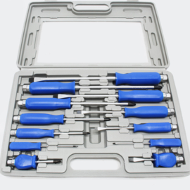 Schroevendraaierset 12st kruis en plat in toolbox