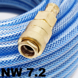 Persluchtslang 15m PVC compressor slang met snelkoppeling