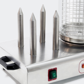 Hot Dog worst verwarmer 650W met verwarmingsstaven voor broodjes